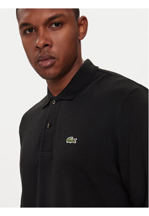 Lacoste Polo L1312 Czarny Classic Fit. Typ kołnierza: polo. Kolor: czarny. Materiał: bawełna