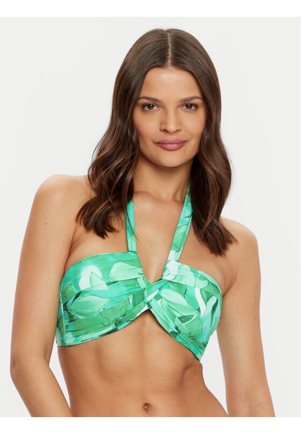 Seafolly Góra od bikini Secret Garden 33816-220 Zielony. Kolor: zielony. Materiał: syntetyk