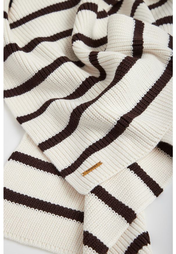 Twinset U&B - Szalik damski z wełną TWINSET U&B. Materiał: wełna