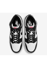 Buty do chodzenia damskie Nike Dunk High Panda. Wysokość cholewki: za kostkę. Zapięcie: sznurówki. Kolor: czarny. Materiał: syntetyk, tkanina, skóra, materiał. Szerokość cholewki: normalna. Sport: turystyka piesza
