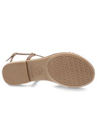 Beżowe Sandały Tamaris Modne Obuwie Damskie. Okazja: na spacer, na co dzień. Zapięcie: pasek. Kolor: beżowy. Wzór: aplikacja. Sezon: lato. Obcas: na obcasie. Styl: klasyczny, casual, elegancki. Wysokość obcasa: średni #2