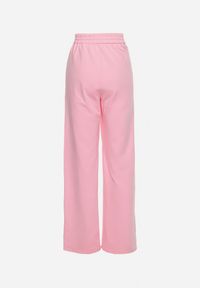 Born2be - Różowe Bawełniane Spodnie Dresowe z Szerokimi Nogawkami Alfira. Kolor: różowy. Materiał: bawełna, dresówka #7