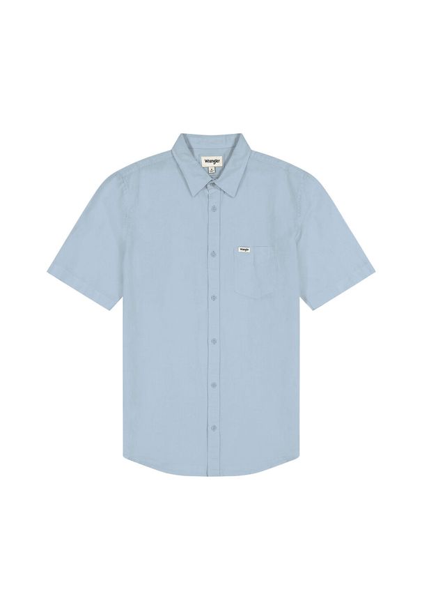 Wrangler - WRANGLER SS 1 PKT SHIRT MĘSKA KOSZULA ELEGANCKA DREAM BLUE 112352188 W5K0012098. Styl: elegancki