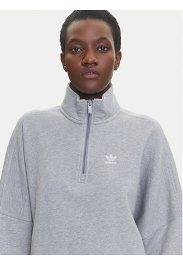 Adidas - adidas Bluza Essentials French Terry IY9681 Szary Oversize. Kolor: szary. Materiał: bawełna