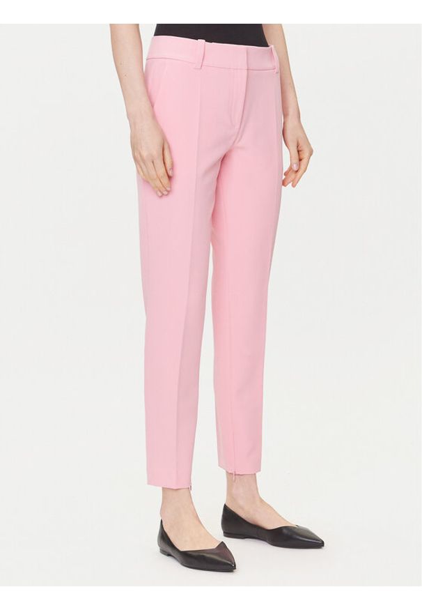 Hugo - HUGO Spodnie materiałowe Hedima-1 50544742 Różowy Slim Fit. Kolor: różowy. Materiał: syntetyk