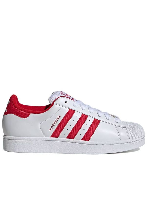 Adidas - Buty unisex adidas Originals Superstar II IH9257 - białe. Zapięcie: pasek. Kolor: biały. Materiał: guma, skóra. Szerokość cholewki: normalna. Wzór: aplikacja. Sezon: lato. Model: Adidas Superstar