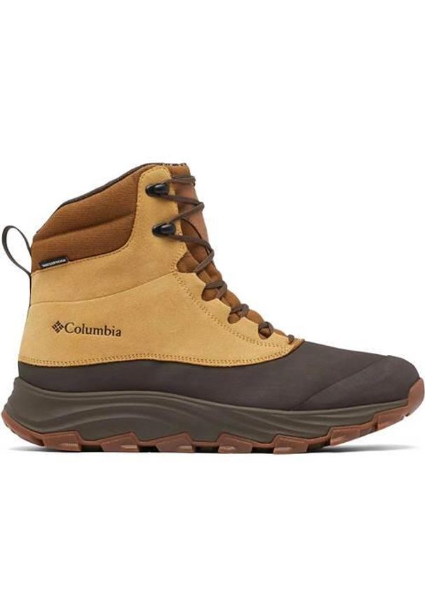 columbia - Buty do chodzenia męskie Columbia Expeditionist Shield Waterproof. Wysokość cholewki: za kostkę. Kolor: brązowy, wielokolorowy. Materiał: zamsz, materiał, syntetyk, skóra. Szerokość cholewki: normalna. Sport: turystyka piesza