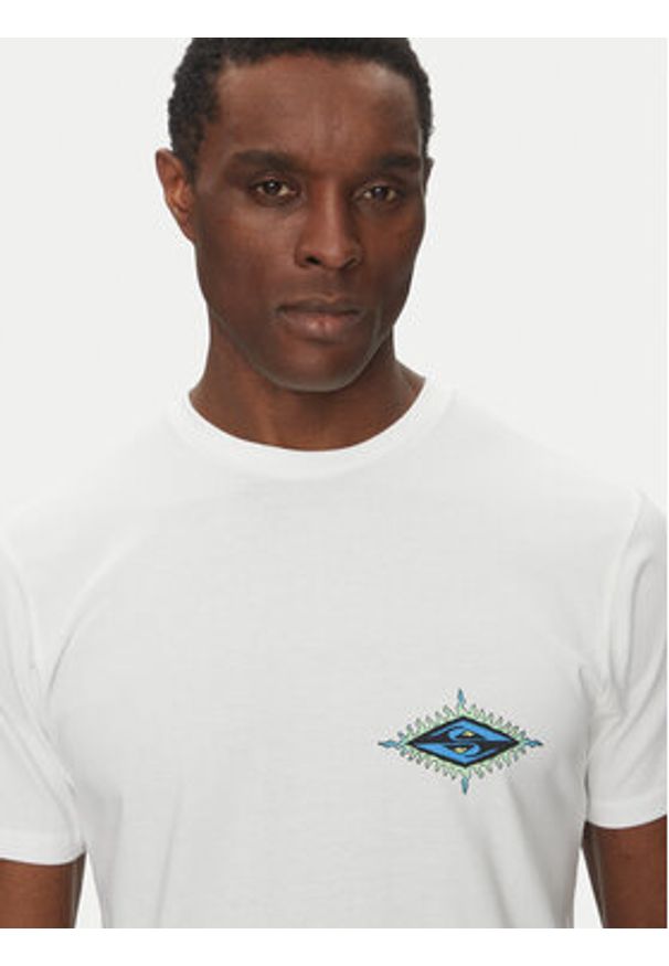 Quiksilver T-Shirt EQYZT08046 Biały Regular Fit. Kolor: biały. Materiał: bawełna