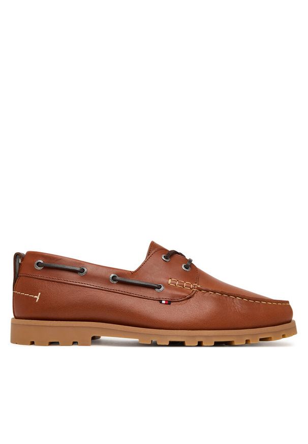 TOMMY HILFIGER - Mokasyny Tommy Hilfiger. Kolor: brązowy