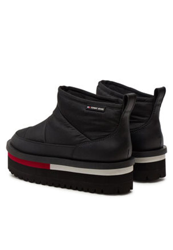Tommy Jeans Śniegowce Tjw Nylon Flatform Boot Wl EN0EN02689 Czarny. Kolor: czarny. Materiał: materiał