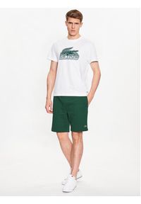 Lacoste Szorty sportowe GH9627 Zielony Regular Fit. Kolor: zielony. Materiał: bawełna. Styl: sportowy