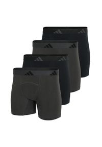 Adidas - Bokserki Active Flex Cotton Ergonomic 4 pak. Kolor: szary. Materiał: bawełna, elastan