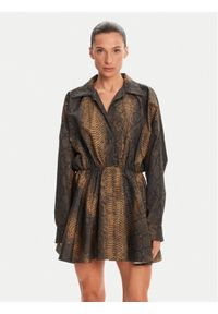 NORMA KAMALI Sukienka codzienna ST4243PHA71302 Brązowy Relaxed Fit. Okazja: na co dzień. Kolor: brązowy. Materiał: syntetyk. Typ sukienki: proste. Styl: casual #1