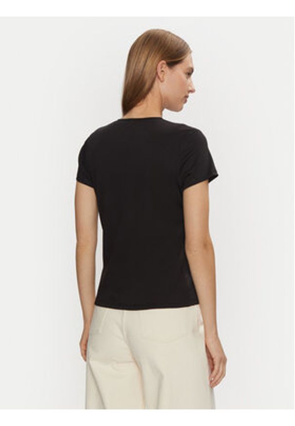 Calvin Klein T-Shirt K20K208049 Czarny Slim Fit. Kolor: czarny. Materiał: bawełna