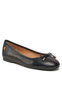 Lauren Ralph Lauren Baleriny 802940603001 Czarny. Kolor: czarny. Materiał: skóra #3