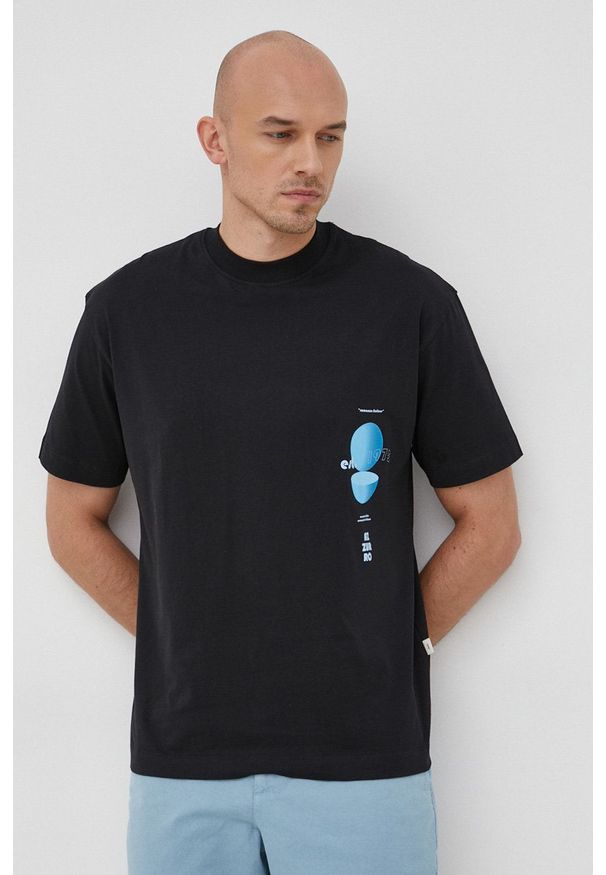 Liu Jo t-shirt bawełniany kolor czarny z nadrukiem. Kolor: czarny. Materiał: bawełna. Wzór: nadruk