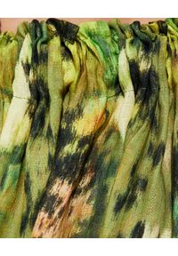 ANJUNA - Lniana spódnica maxi Adele. Stan: podwyższony. Kolor: zielony. Materiał: len. Wzór: aplikacja, kolorowy #5