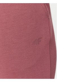 4f - 4F Spodnie dresowe 4FAW23TTROF507 Bordowy Regular Fit. Kolor: czerwony. Materiał: dresówka, bawełna