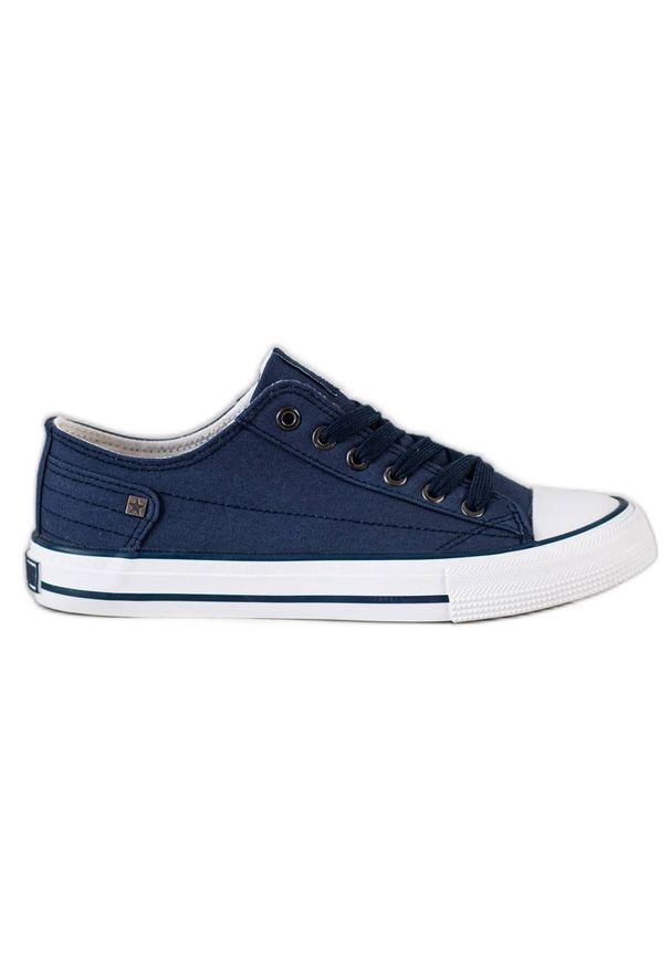 Big-Star - Trampki Damskie Big Star DD274335 niebieskie. Kolor: niebieski