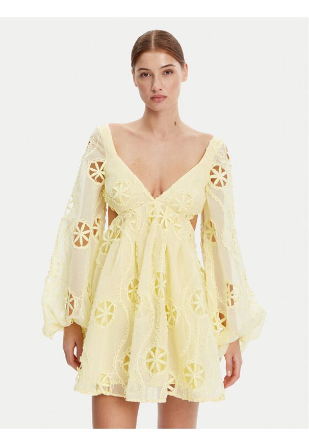 BARDOT - Bardot Sukienka koktajlowa 59858DB Żółty Regular Fit. Kolor: żółty. Materiał: syntetyk. Styl: wizytowy