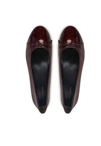 Tory Burch Baleriny Cap Toe Ballet 165365 Bordowy. Kolor: czerwony. Materiał: skóra #3