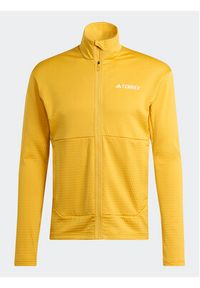 Adidas - adidas Bluza IB1815 Żółty Slim Fit. Kolor: żółty. Materiał: syntetyk #5