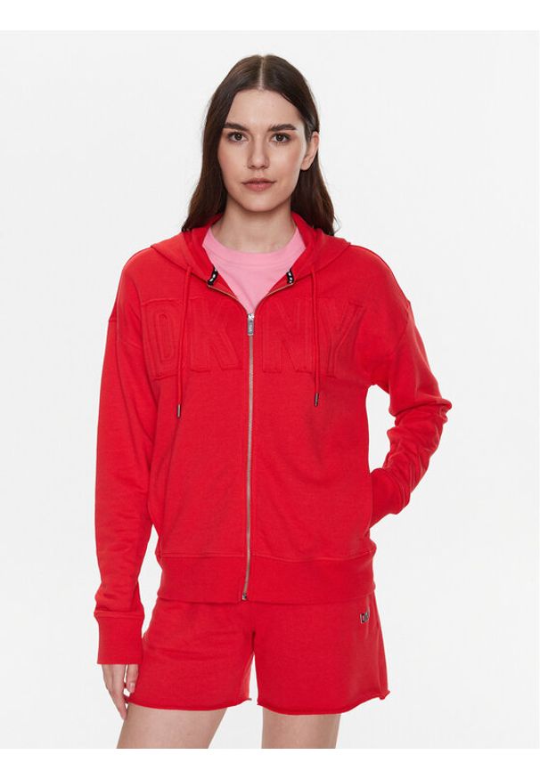 DKNY Sport Bluza DP3J9276 Czerwony Classic Fit. Kolor: czerwony. Materiał: bawełna. Styl: sportowy