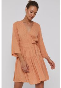 Y.A.S - Sukienka. Kolor: pomarańczowy. Materiał: tkanina. Typ sukienki: rozkloszowane #6