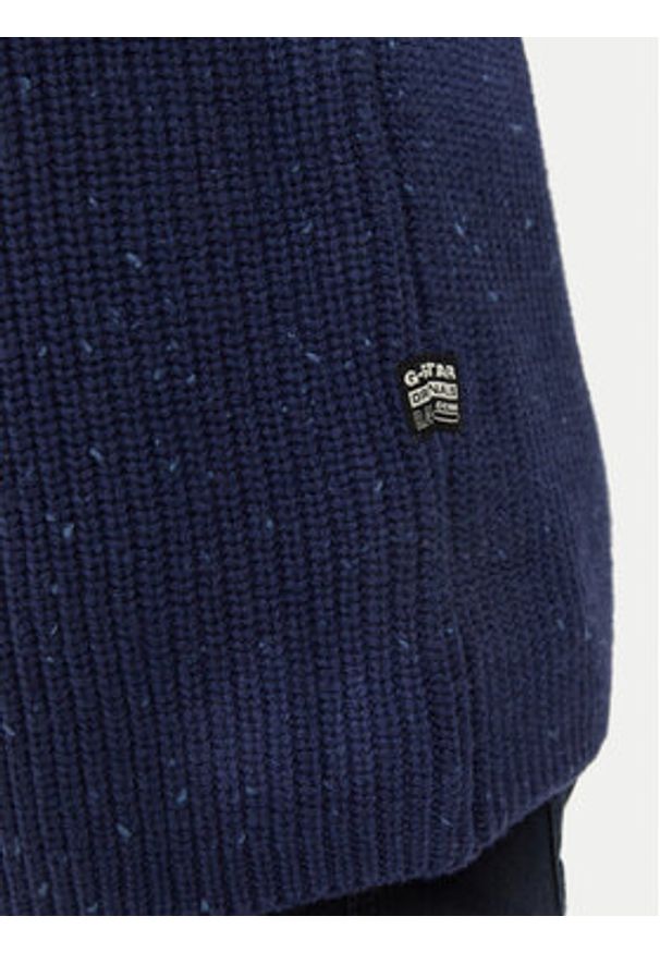 G-Star RAW - G-Star Raw Sweter D25123-D754 Granatowy Regular Fit. Kolor: niebieski. Materiał: wiskoza