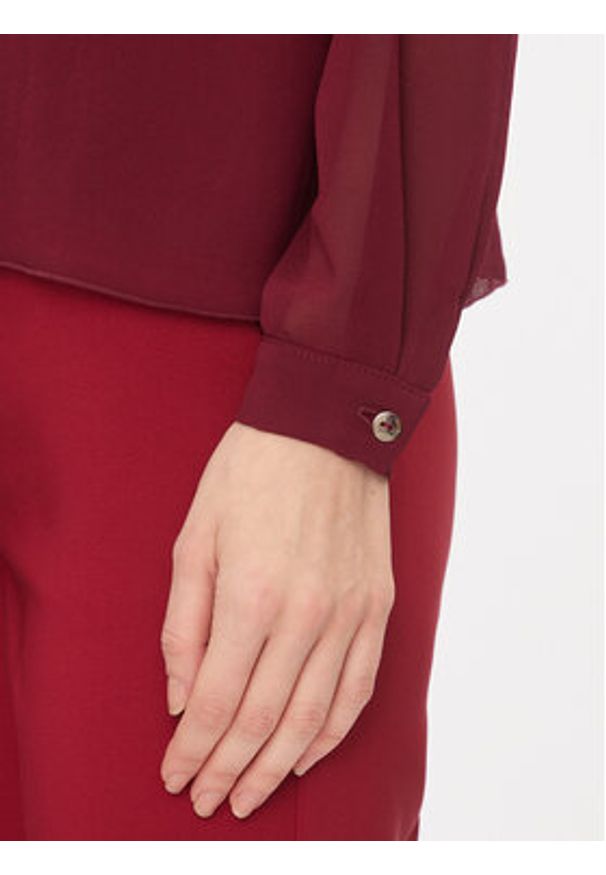 Rinascimento Bluzka CFC0116133003 Bordowy Regular Fit. Kolor: czerwony. Materiał: syntetyk