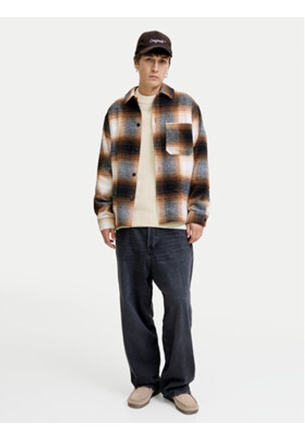 Jack & Jones Sweter Urban 12278942 Écru Relaxed Fit. Materiał: syntetyk
