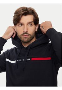 TOMMY HILFIGER - Tommy Hilfiger Bluza MW0MW37361 Granatowy Regular Fit. Kolor: niebieski. Materiał: syntetyk, bawełna #4