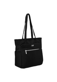 Shopperka damska Peterson PTN CTY-03 czarna. Kolor: czarny. Styl: casual