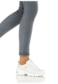 Sneakersy Skechers bonprix biały. Kolor: biały. Materiał: skóra, syntetyk, materiał #3