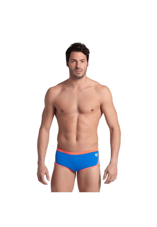 Kąpielówki z niskim stanem Arena Icons. Stan: obniżony. Kolor: wielokolorowy, niebieski, czerwony