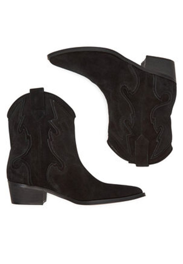 DeeZee Botki 3523-9 Czarny. Kolor: czarny. Materiał: materiał