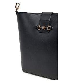 TOMMY HILFIGER - Tommy Hilfiger Torebka Heritage Leather Bucket AW0AW17396 Czarny. Kolor: czarny. Materiał: skórzane #5
