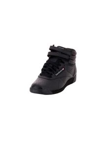 Buty do chodzenia damskie Reebok Freestyle. Wysokość cholewki: za kostkę. Zapięcie: rzepy. Kolor: czarny. Materiał: materiał, syntetyk, tkanina, skóra. Szerokość cholewki: normalna. Sport: turystyka piesza