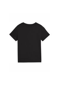 Puma - Dziecięca koszulka ESS z logo No. 1 PUMA Black. Kolor: czarny. Materiał: guma. Wzór: nadruk