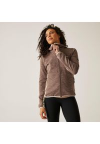 Regatta - Polar damski rozsuwany Kemilia. Kolor: brązowy. Materiał: polar. Wzór: melanż. Sport: turystyka piesza #1