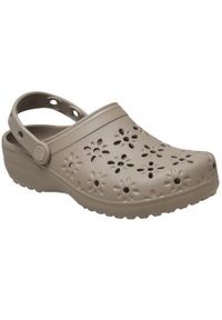 Buty do chodzenia damskie Crocs Classic Floral Cut Out Clog. Kolor: beżowy. Materiał: syntetyk, materiał #1