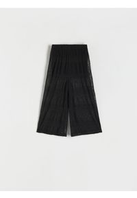 Reserved - Dwuwarstwowe spodnie - czarny. Kolor: czarny. Materiał: dzianina, bawełna