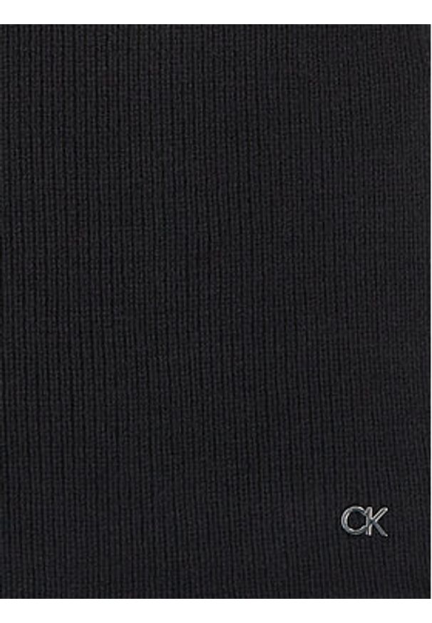 Calvin Klein Szalik K60K612603 Czarny. Kolor: czarny. Materiał: materiał, wełna