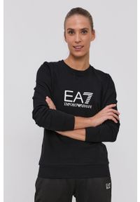 EA7 Emporio Armani bluza 8NTM35.TJCQZ damska kolor czarny z nadrukiem. Okazja: na co dzień. Kolor: czarny. Wzór: nadruk. Styl: casual #4