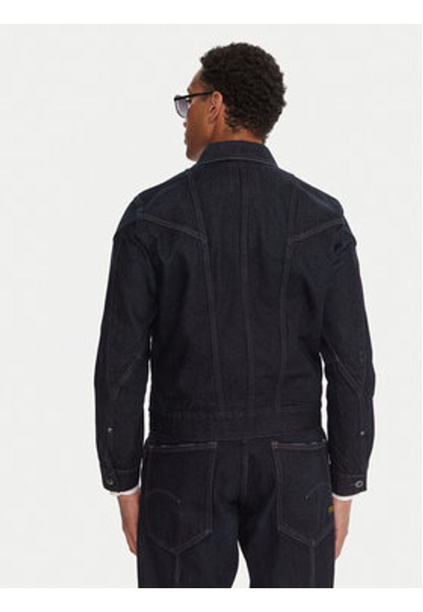 G-Star RAW - G-Star Raw Kurtka jeansowa Kitoh 3D D27404-E207 Granatowy Regular Fit. Kolor: niebieski. Materiał: bawełna
