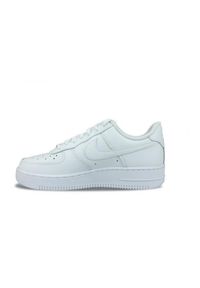 Nike - Buty do chodzenia dla dorosłych Air Force 1 Triple White. Zapięcie: sznurówki. Kolor: biały. Materiał: syntetyk, tkanina, skóra, materiał. Szerokość cholewki: normalna. Model: Nike Air Force. Sport: turystyka piesza