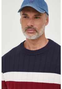 TOMMY HILFIGER - Tommy Hilfiger sweter bawełniany kolor biały. Kolor: biały. Materiał: bawełna. Długość rękawa: długi rękaw. Długość: długie #5
