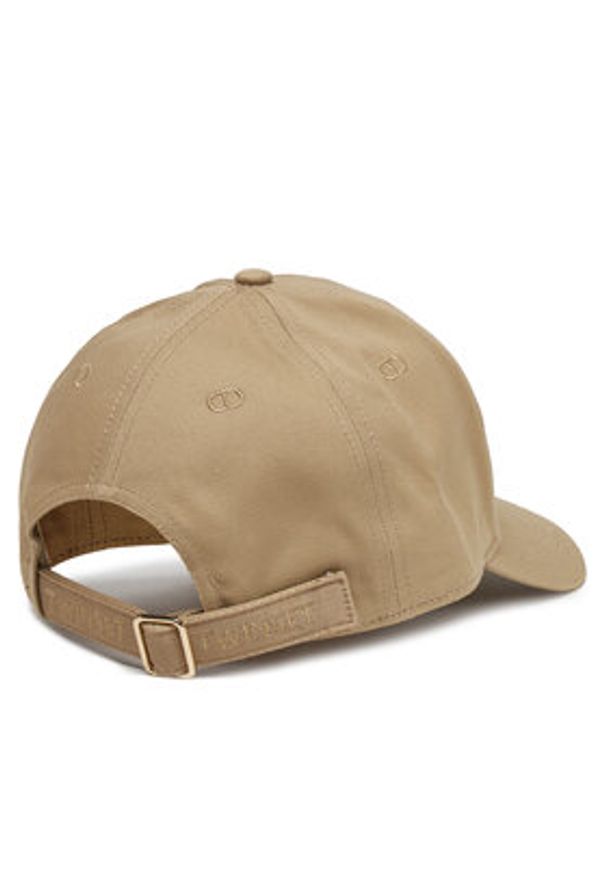 TwinSet - TWINSET Czapka z daszkiem 251TA4280 Beżowy. Kolor: beżowy. Materiał: materiał, bawełna