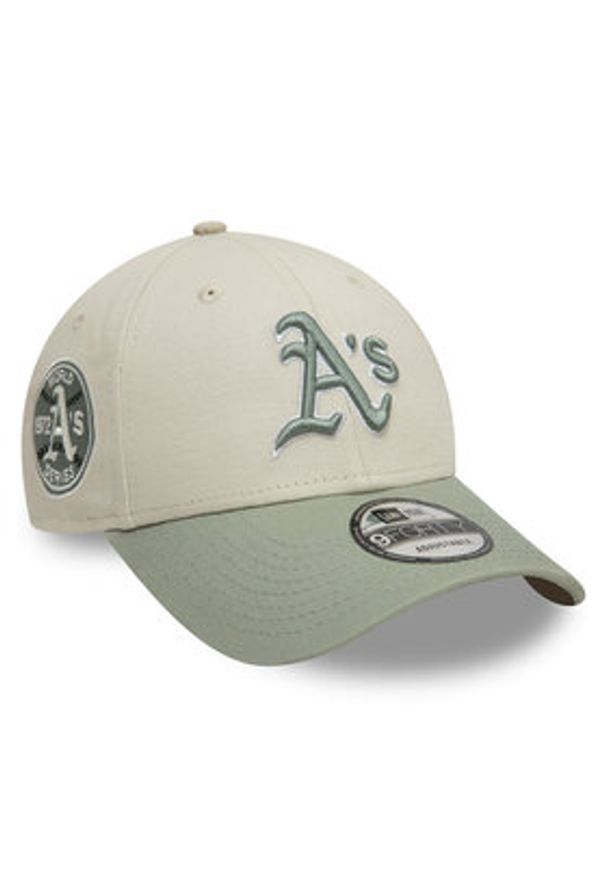 New Era Czapka z daszkiem Oakland Athletics World Series Patch 9FORTY 60595244 Beżowy. Kolor: beżowy. Materiał: bawełna, materiał