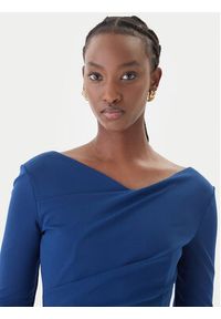 Rinascimento Sukienka koktajlowa CFC0127699003 Niebieski Slim Fit. Kolor: niebieski. Materiał: syntetyk. Styl: wizytowy #3